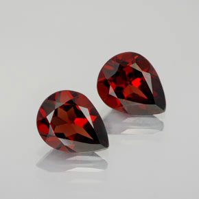 Pedras preciosas de granada almandina vermelho natural de  ct, formato de pêra, VS