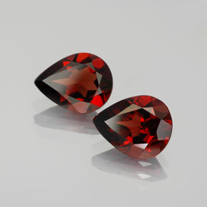 Pedras preciosas de granada almandina vermelho natural de  ct, formato de pêra, VS