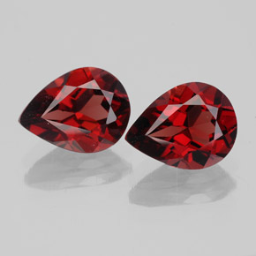 Pedras preciosas de granada almandina vermelho natural de  ct, formato de pêra, VVS-VS
