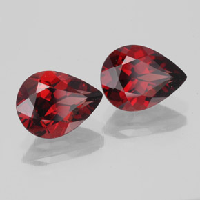 Pedras preciosas de granada almandina vermelho natural de  ct, formato de pêra, VVS-VS