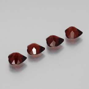 Pedras preciosas de granada almandina vermelho natural de  ct, formato de coração, VVS
