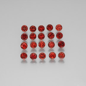 Pedras preciosas de Granada Almandina Vermelho natural de  ct, Corte Redondo, VS