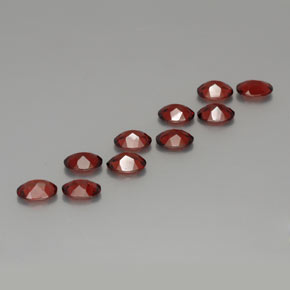 Pedras preciosas de granada almandina vermelho natural de 8,49 ct, corte oval, VS