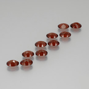 Pedras preciosas de granada almandina vermelho natural de 9,47 ct, corte oval, VS