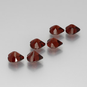Pedras preciosas de Granada Almandina Vermelho escuro natural de 9,63 ct, Formato de coração, VS