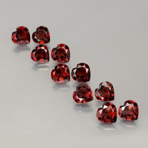 Pedras preciosas de Granada Almandina Vermelho natural de 12.62 ct, Formato de coração, VS