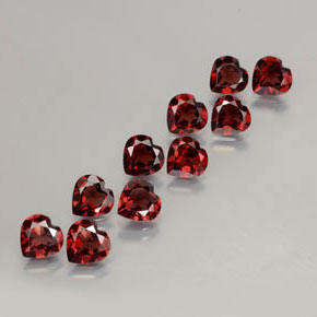 Pedras preciosas de Granada Almandina Vermelho natural de 12.62 ct, Formato de coração, VS