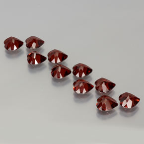 Pedras preciosas de Granada Almandina Vermelho natural de 12.62 ct, Formato de coração, VS