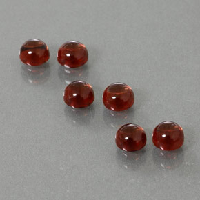Pedras preciosas de granada almandina vermelho natural de  ct, corte redondo, transparente