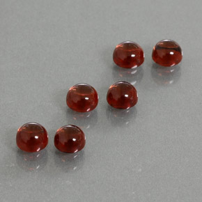 Pedras preciosas de granada almandina vermelho natural de  ct, corte redondo, transparente