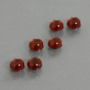 Pedras preciosas de granada almandina vermelho natural de  ct, corte redondo, transparente