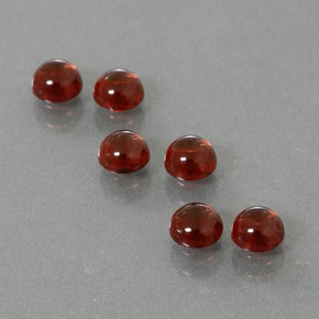 Pedras preciosas de granada almandina vermelho natural de  ct, corte redondo, transparente