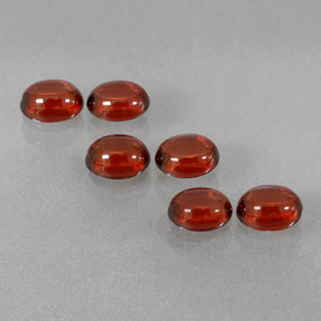 Pedras preciosas de granada almandina vermelho natural de  ct, corte oval, transparente