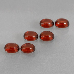 Pedras preciosas de granada almandina vermelho natural de  ct, corte oval, transparente