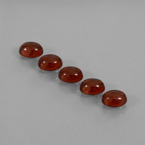 Pedras preciosas de Granada Almandina Vermelho natural de  ct, Corte Oval, Transparente