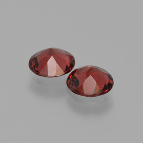 Pedras preciosas de granada almandina vermelho natural de  ct, corte redondo, VS