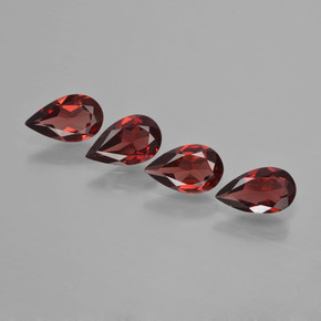 Pedras preciosas de granada almandina vermelho natural de  ct, formato de pêra, VS