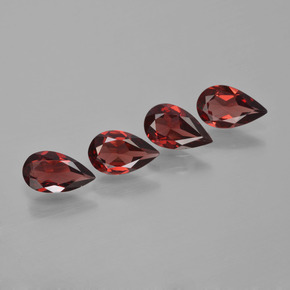 Pedras preciosas de granada almandina vermelho natural de  ct, formato de pêra, VS