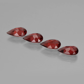 Pedras preciosas de granada almandina vermelho natural de  ct, formato de pêra, VS