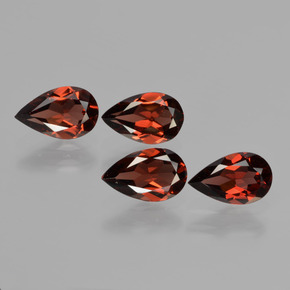 Pedras preciosas de granada almandina vermelho natural de  ct, formato de pêra, VVS-VS