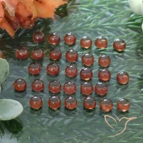 Pedras preciosas de Granada Almandina vermelho quente natural de 6.16 ct, Redondo, Transparente