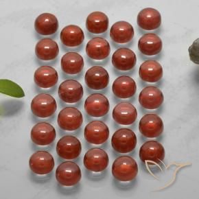 Pedras preciosas de Granada Almandina Vermelho Carmesim Profundo natural de 5.74 ct, Redondo, Transparente