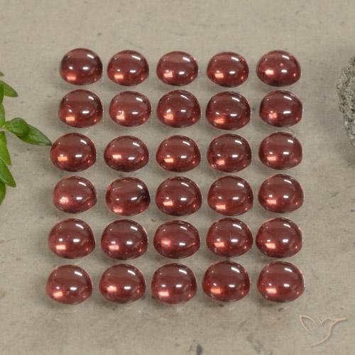 Pedras preciosas de Granada Almandina Vermelho escuro natural de 5.08 ct, Redondo, Transparente