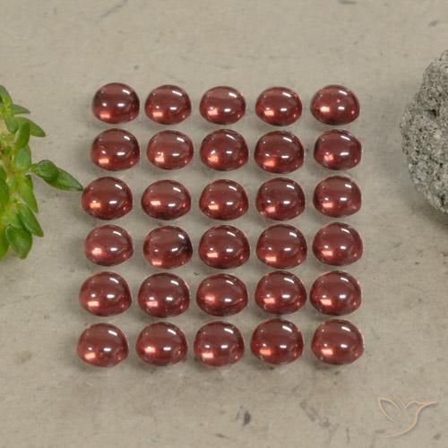 Pedras preciosas de Granada Almandina Vermelho escuro natural de 5.08 ct, Redondo, Transparente