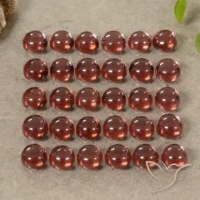 Pedras preciosas de Granada Almandina Vermelho Carmesim Profundo natural de 5.61 ct, Redondo, Transparente