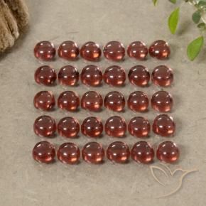 Pedras preciosas de Granada Almandina Vermelho Carmesim Profundo natural de 5.61 ct, Redondo, Transparente