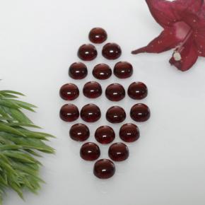 Pedras preciosas de granada almandina vermelho natural de 3,87 ct, corte redondo, transparente