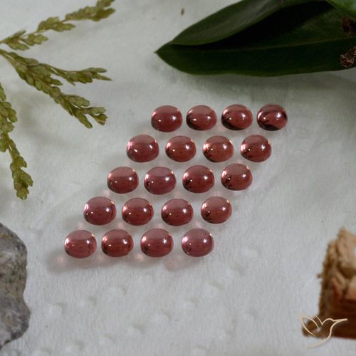 Pedras preciosas de Granada Almandina Vermelho escuro natural de 3.33 ct, Corte Redondo, Transparente