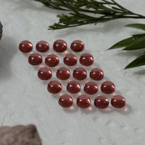 Pedras preciosas de Granada Almandina vermelho carmesim natural de 3.64 ct, Corte Redondo, Transparente