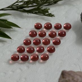 Pedras preciosas de Granada Almandina vermelho carmesim natural de 3.64 ct, Corte Redondo, Transparente