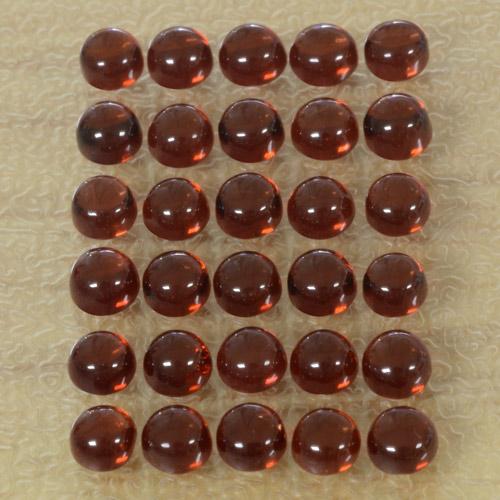 Pedras preciosas de Granada Almandina vermelho médio natural de 6,37 ct, Corte Redondo, Transparente