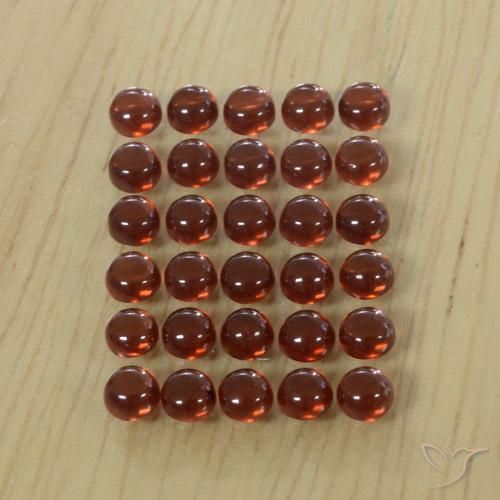 Pedras preciosas de Granada Almandina Vermelho escarlate natural de 5.95 ct, Redondo, Transparente