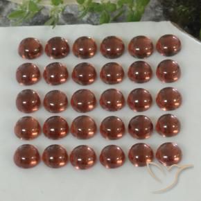 Pedras preciosas de Granada Almandina Vermelho Carmesim Profundo natural de 5.44 ct, Redondo, Transparente