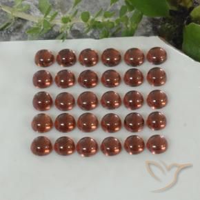 Pedras preciosas de Granada Almandina Vermelho Carmesim Profundo natural de 5.44 ct, Redondo, Transparente