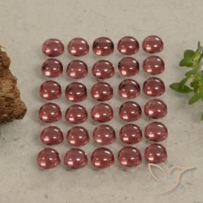 Pedras preciosas de Granada Almandina Vermelho escuro natural de 5.38 ct, Redondo, Transparente