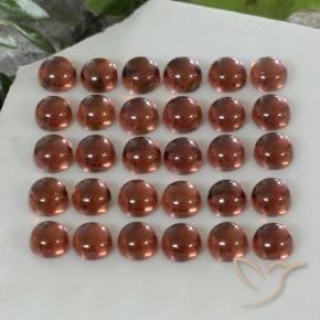 Pedras preciosas de Granada Almandina Vermelho escuro natural de 6.04 ct, Redondo, Transparente