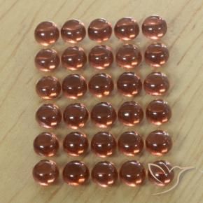 Pedras preciosas de Granada Almandina Vermelho escuro natural de 5.95 ct, Redondo, Transparente
