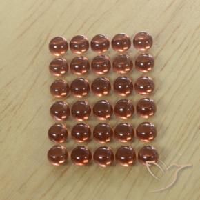 Pedras preciosas de Granada Almandina Vermelho escuro natural de 5.95 ct, Redondo, Transparente