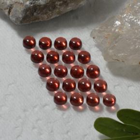 Pedras preciosas de Granada Almandina Vermelho escuro natural de 4.46 ct, Corte Redondo, Transparente