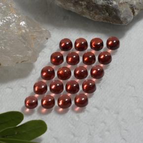 Pedras preciosas de Granada Almandina Vermelho escuro natural de 4.46 ct, Corte Redondo, Transparente