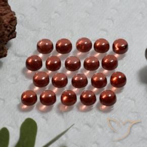 Pedras preciosas de Granada Almandina Vermelho Rosa Profundo natural de 3,79 ct, Corte Redondo, Transparente