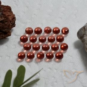 Pedras preciosas de Granada Almandina Vermelho Rosa Profundo natural de 3,79 ct, Corte Redondo, Transparente