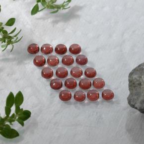 Pedras preciosas de Granada Almandina Vermelho natural de 3.24 ct, Corte Redondo, Transparente