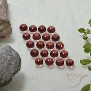 Pedras preciosas de Granada Almandina Vinho Tinto Profundo natural de 4.00 ct, Redondo, Transparente