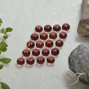 Pedras preciosas de Granada Almandina Vinho Tinto Profundo natural de 4.00 ct, Redondo, Transparente