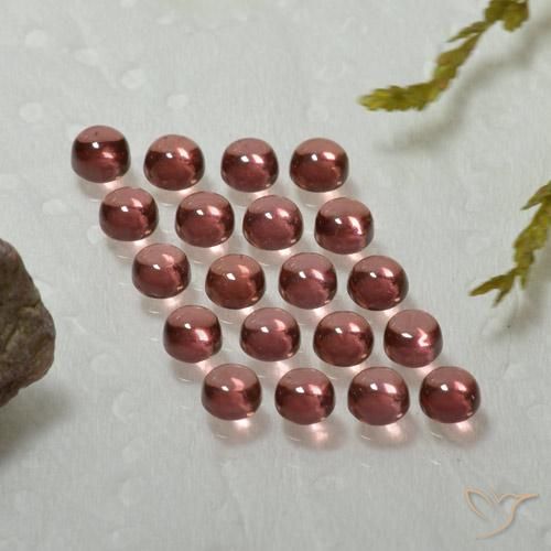 Pedras preciosas de Granada Almandina Vinho vermelho natural de 4.10 ct, Redondo, Transparente